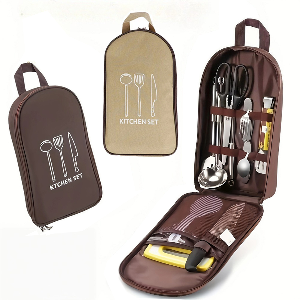 Camping Cooking Utensils Storage - 휴대용 야외 조리 가방 캠핑 보관