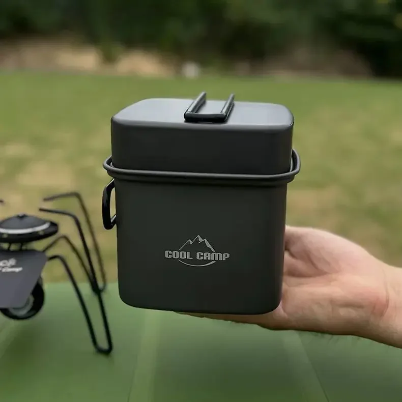 Camping Cooking Box Set - 야외 캠핑 사각 냄비 접이식 휴대용