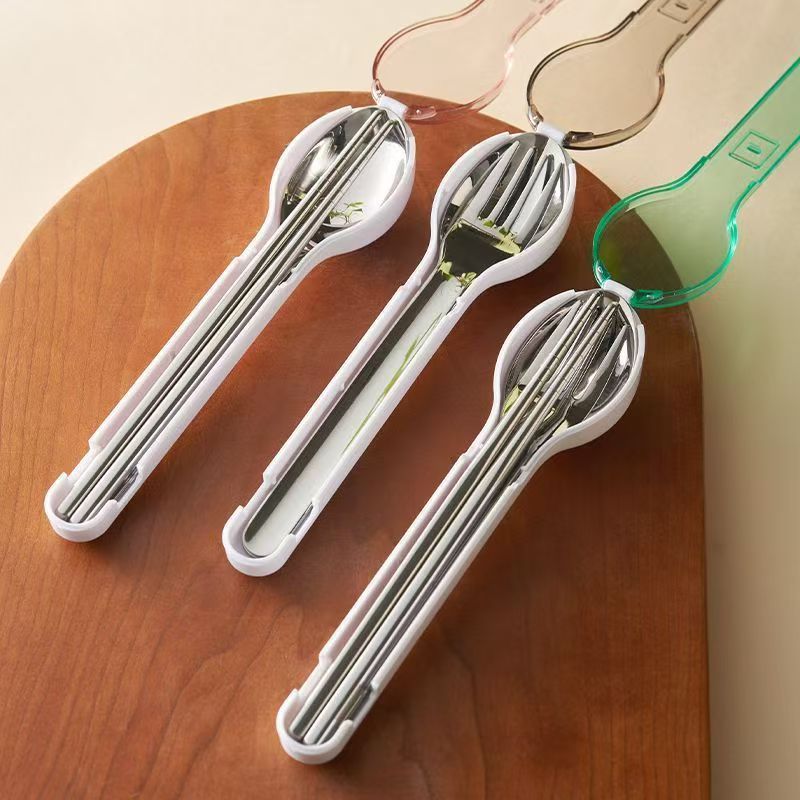 Camping Cooking Utensils Kit - 휴대용 수저 세트 보관함 포함 캠핑