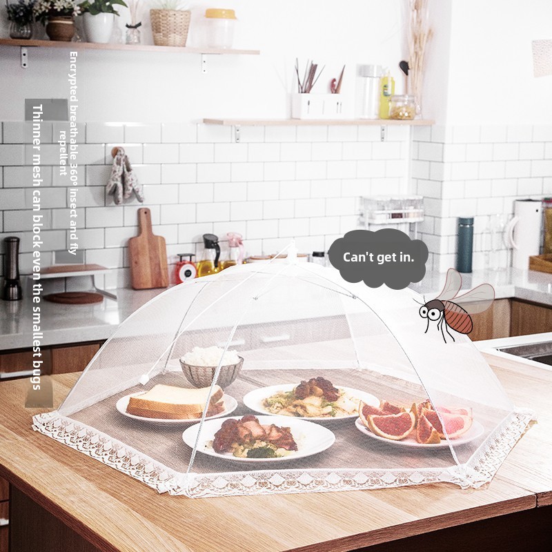 Camping Cooking Meals - 43/48cm 다기능 접이식 메쉬 음식 덮개