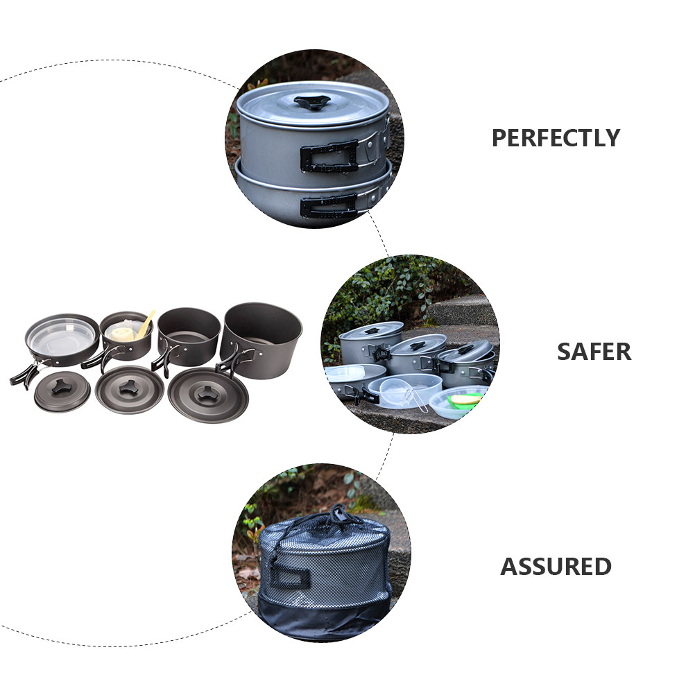 Camping Cooking Set Compact - 1세트 소형 캠핑 조리기구 세트 하이킹