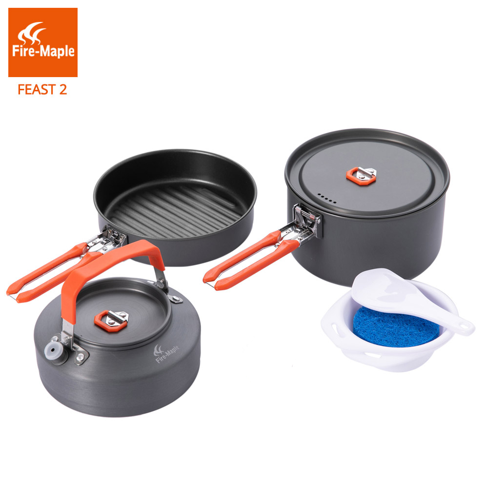 Camping Cooking Box Set - 화재 메이플 피크닉 냄비 팬 세트