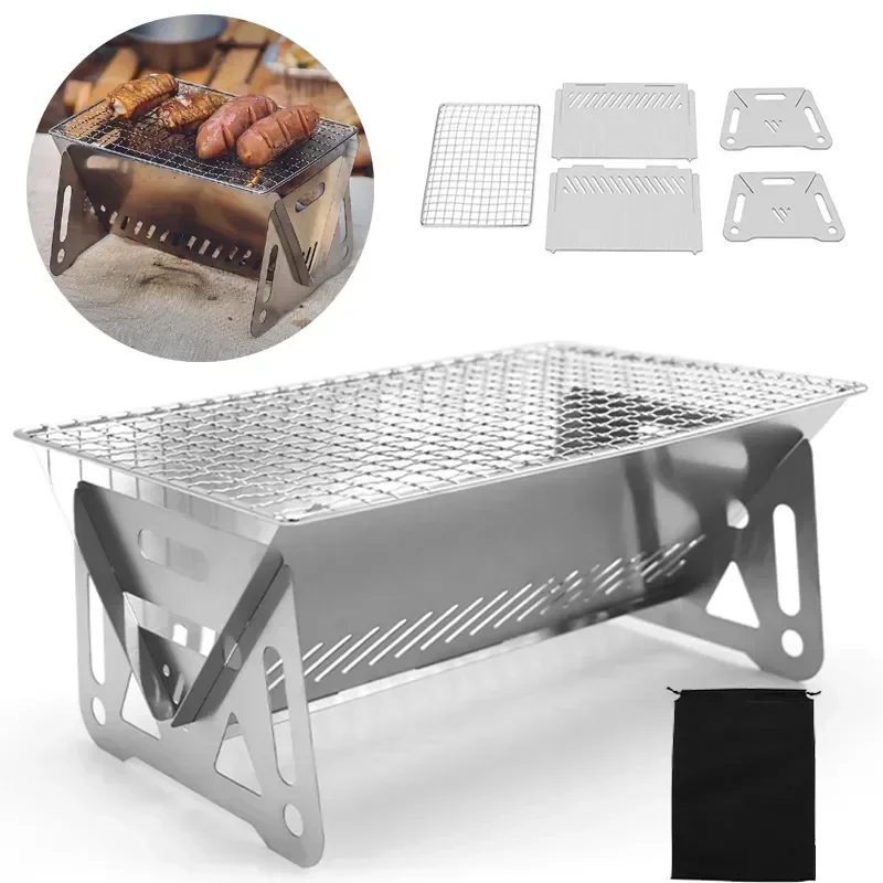 Camp Grill Portable Folding - 휴대용 접이식 바비큐 그릴 난로 다기능