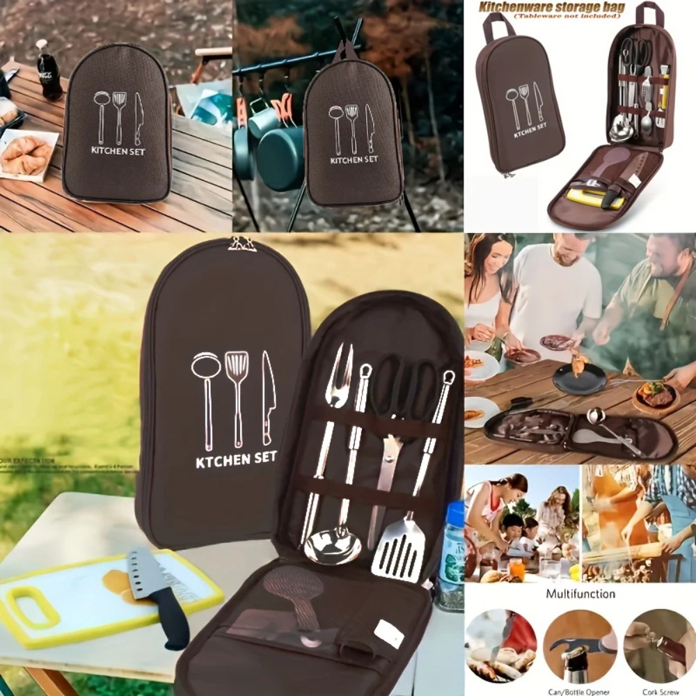 휴대용 야외 조리 가방 캠핑 보관 가방 휴대용 여행용기 - Camping Cooking Utensils Storage 리뷰 및 가격