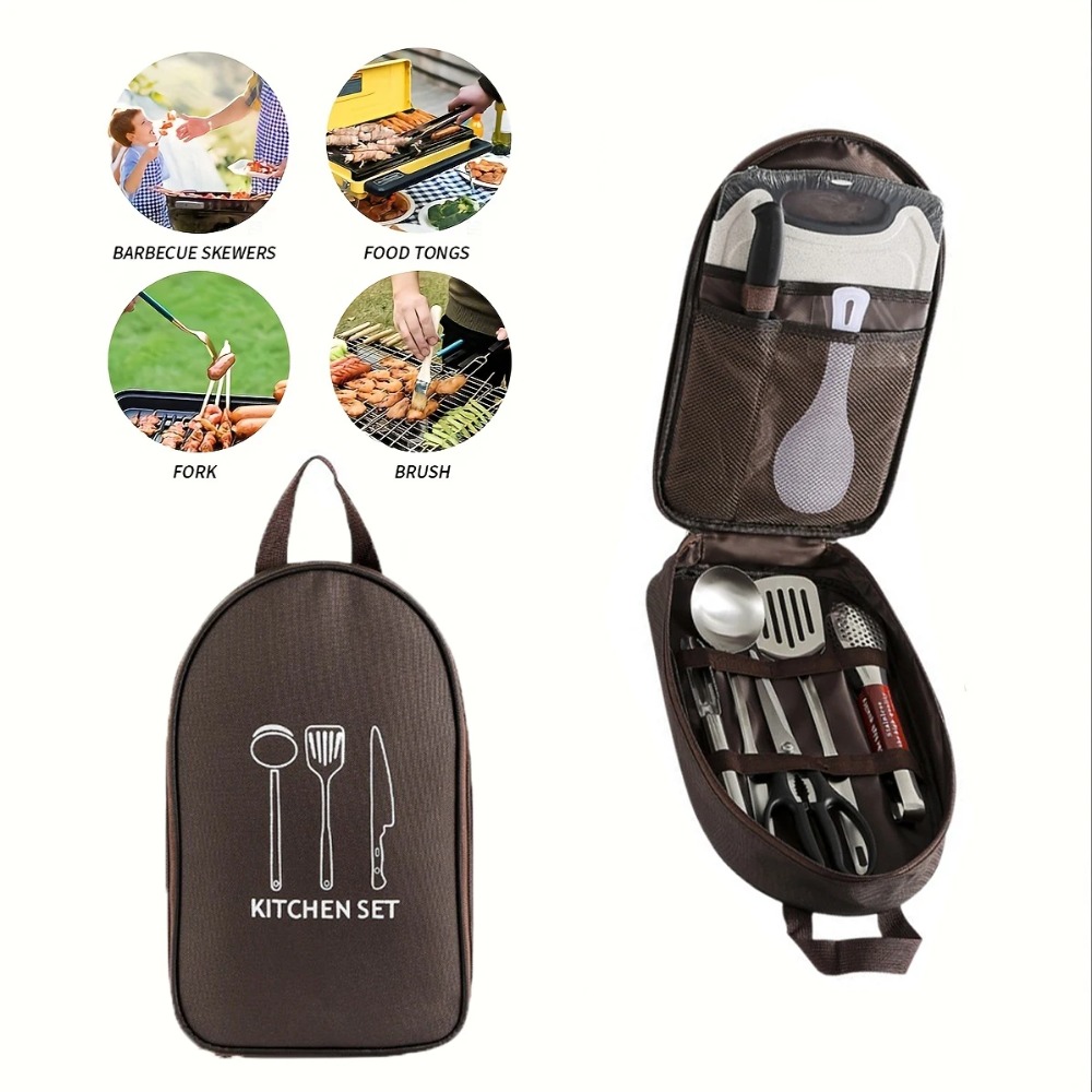 휴대용 야외 조리 가방 캠핑 보관 가방 휴대용 여행용기 - Camping Cooking Utensils Storage 리뷰 및 가격