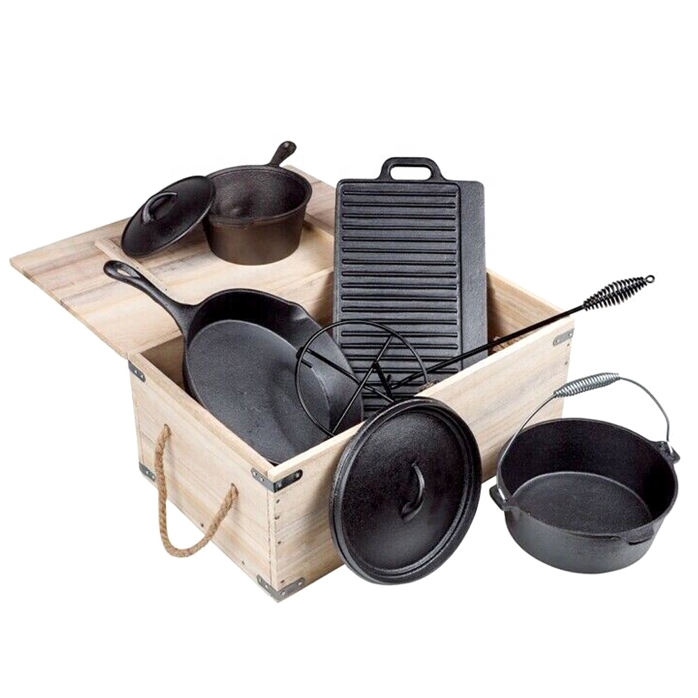 프리시즌드 바베큐 헤비듀티 아웃도어 캠핑 7종 주철 조 - Camping Cooking Dutch Oven 리뷰 및 가격