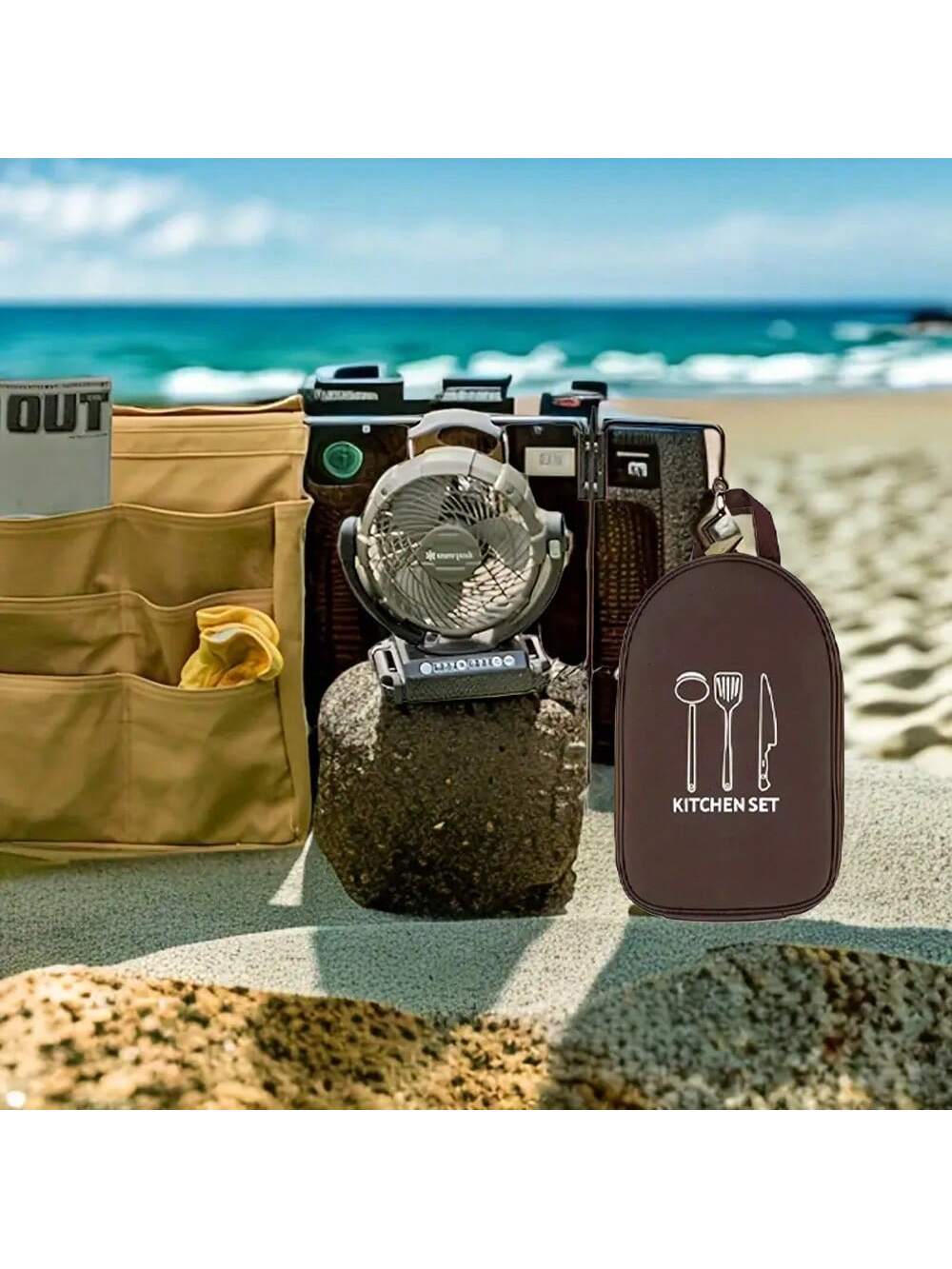 야외 캠핑 조리기구 보관 가방 조리기구 주최자 주방 용 - Camping Cooking Utensils Storage 리뷰 및 가격