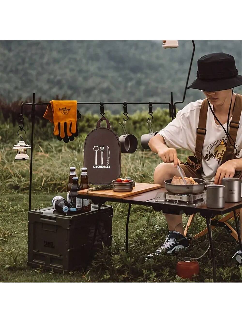 야외 캠핑 조리기구 보관 가방 조리기구 주최자 주방 용 - Camping Cooking Utensils Storage 리뷰 및 가격