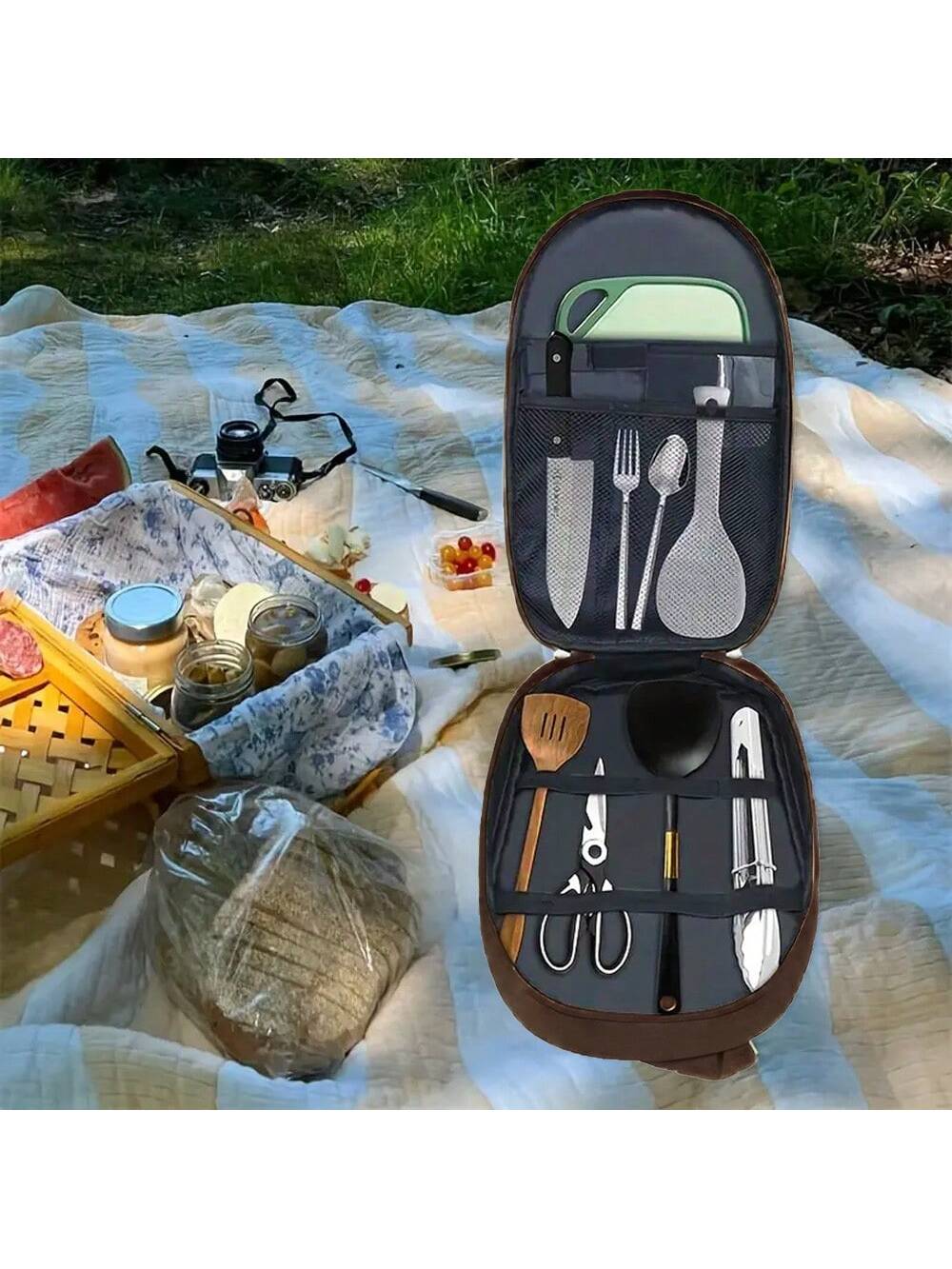 야외 캠핑 조리기구 보관 가방 조리기구 주최자 주방 용 - Camping Cooking Utensils Storage 리뷰 및 가격
