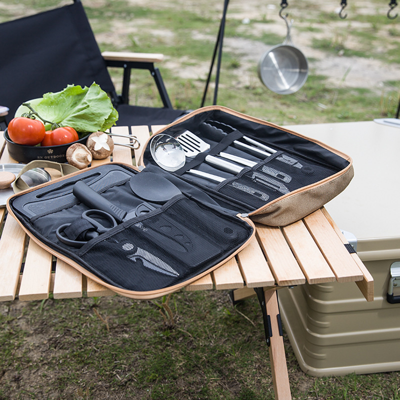 8pcs 캠핑 주방 조리기구 세트 휴대용 가방 야외 여 - Camping Cooking Utensils Storage 리뷰 및 가격