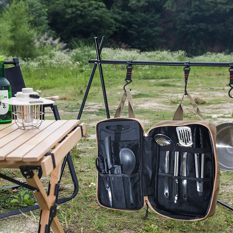 8pcs 캠핑 주방 조리기구 세트 휴대용 가방 야외 여 - Camping Cooking Utensils Storage 리뷰 및 가격