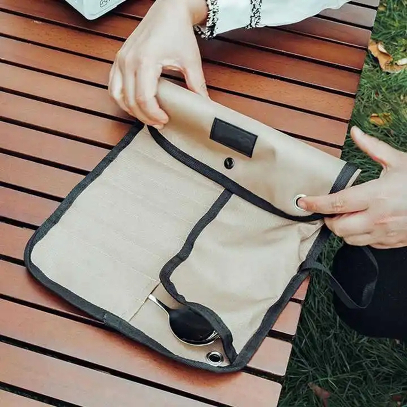 휴대용 야외 식기 보관 가방 스테인레스 스틸 식기 걸이 - Camping Cooking Utensils Storage 리뷰 및 가격