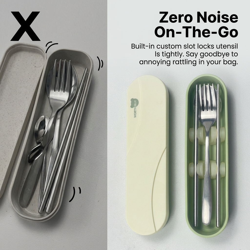 휴대용 수저 세트 스테인레스 스틸 식기류 포크와 스푼  - Camping Cooking Utensils Kit 리뷰 및 가격