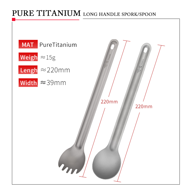 TiTo 티타늄 스포크 스푼 롱 핸들 Outdor 캠핑 - Camping Cooking Hardware 리뷰 및 가격