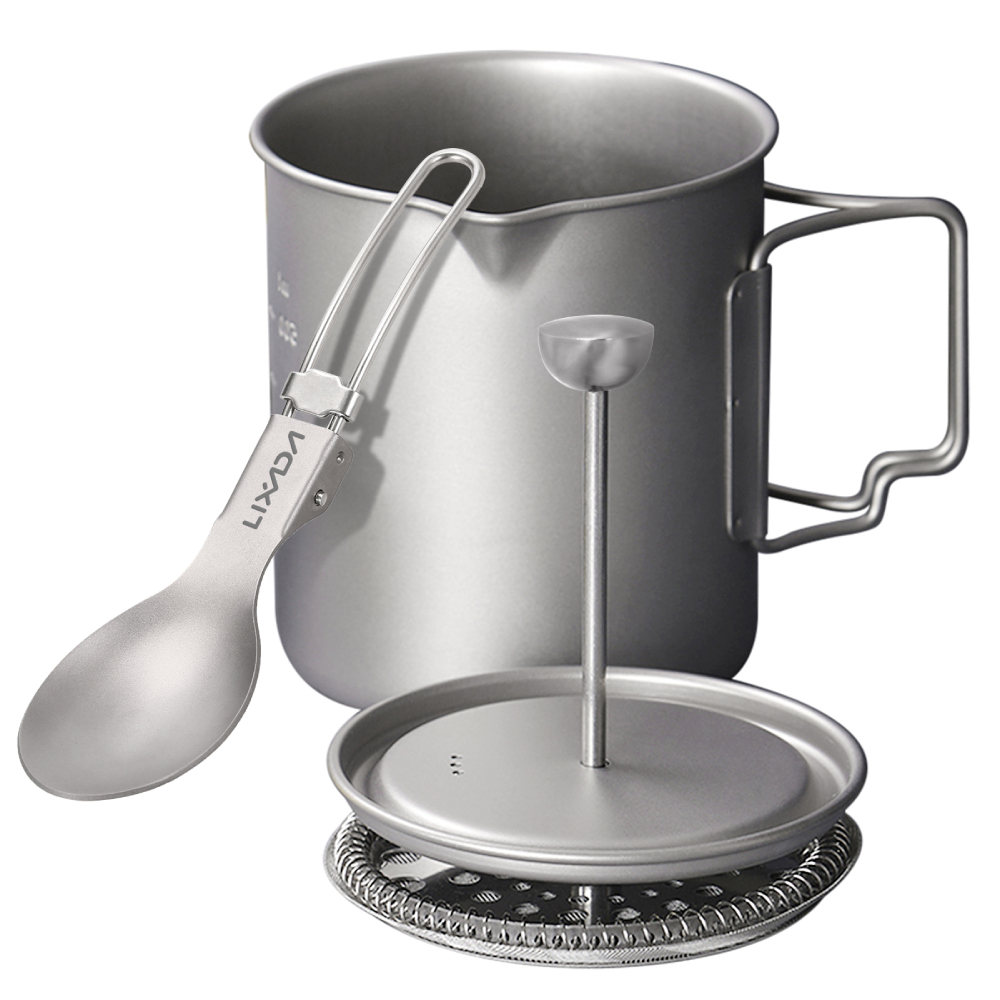 Lixada 티타늄 커피 컵 머그잔, 프렌치 프레스 포 - Camping Cooking Cylinder 리뷰 및 가격
