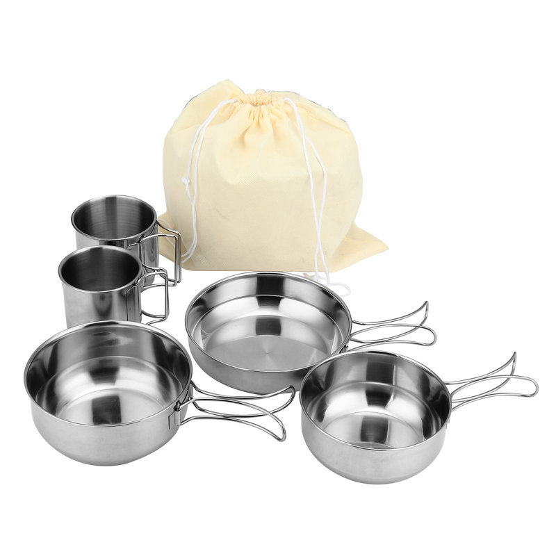 접이식 5종 컵 세트 주방 냄비 및 프라이팬 세트 야외 - Camping Cooking Box Set 리뷰 및 가격