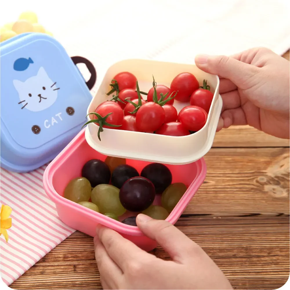 어린이 미니 귀여운 만화 음식 보관함 스쿨 휴대용 도시 - Camping Cooking Box Set 리뷰 및 가격