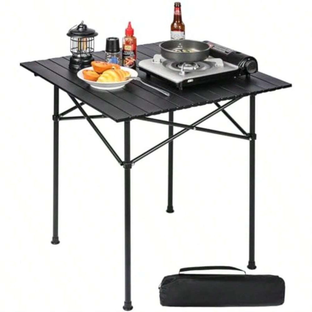 롤업 캠핑 테이블 사각형 28x28인치 경량 휴대용 접 - Camp Grill Portable Folding 리뷰 및 가격