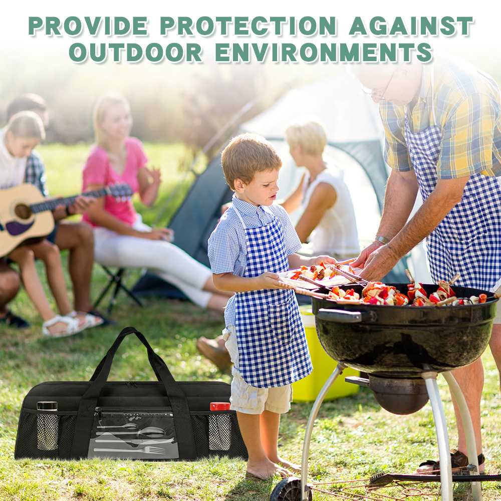 내구성 있는 바베큐 도구 보관 가방, 휴대용 그릴 도구 - Camping Cooking Utensils Storage 리뷰 및 가격