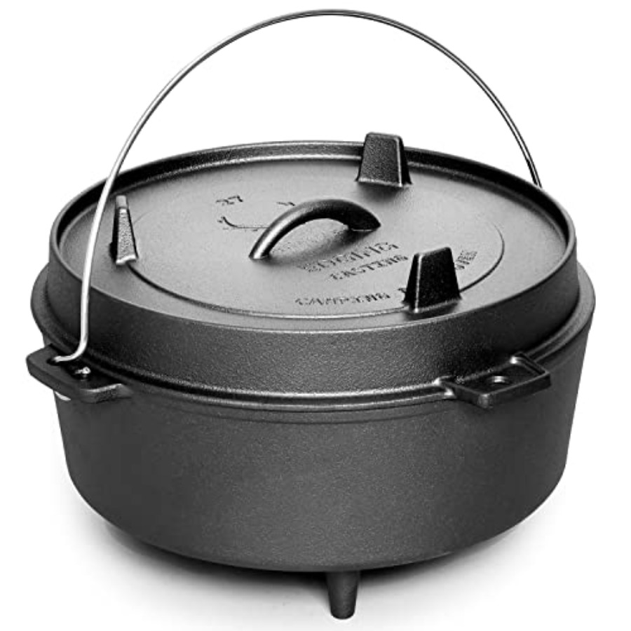 시즈닝된 무쇠 더치 오븐(스킬렛 뚜껑 포함), 야외 캠 - Camping Cooking Dutch Oven 리뷰 및 가격