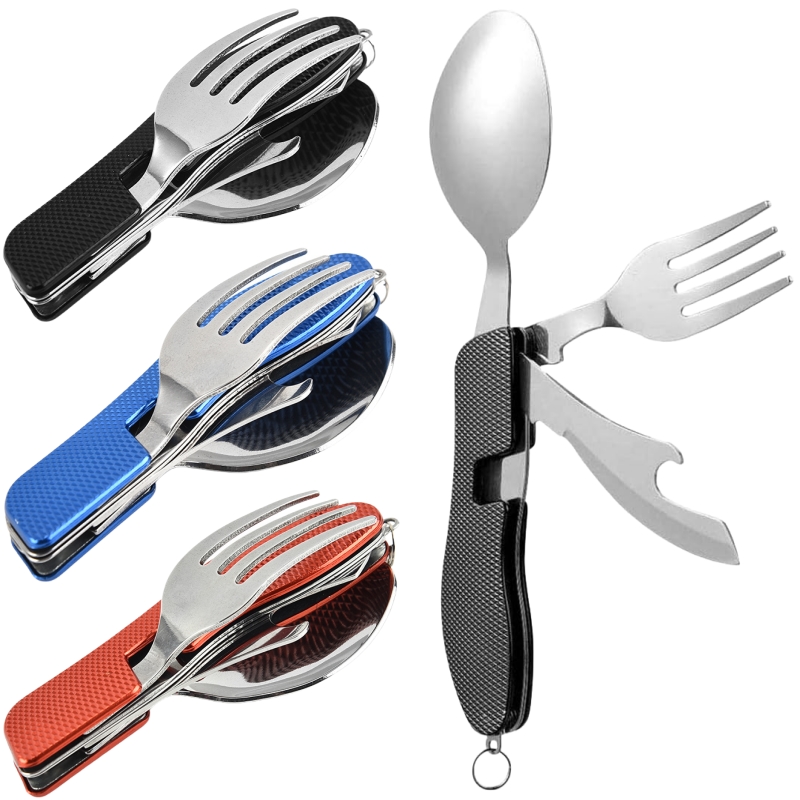 4 in1 접이식 캠핑 식기 세트 다기능 나이프 포크  - Camping Cooking Knife Set 리뷰 및 가격