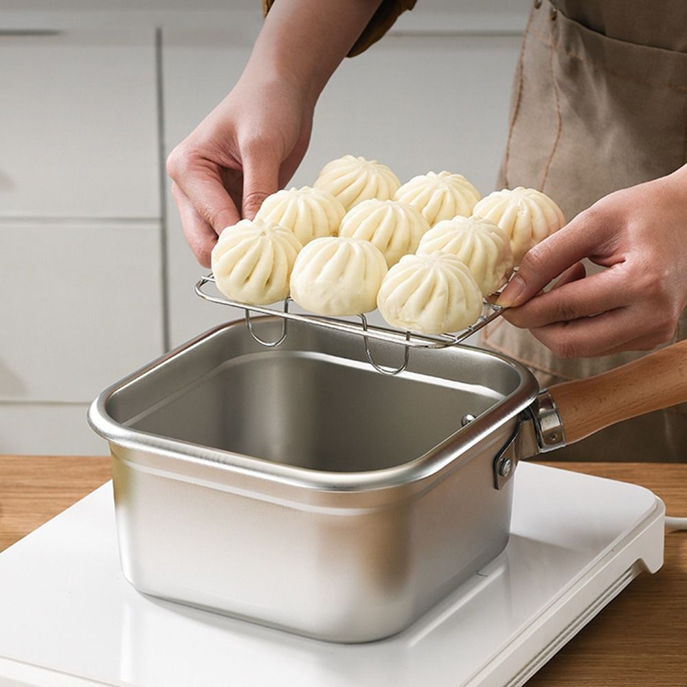 휴대용 스테인리스 프라이팬 사각형 논스틱 조리용 냄비  - Camping Cooking Utensils Storage 리뷰 및 가격