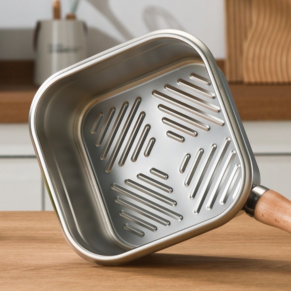휴대용 스테인리스 프라이팬 사각형 논스틱 조리용 냄비  - Camping Cooking Utensils Storage 리뷰 및 가격