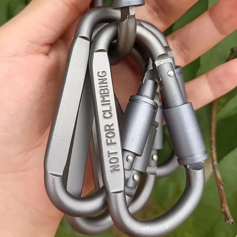 전술용 스틸 D 키체인 모양 후크 버클 클립 등반용 군 - Camping Cooking Accessories 리뷰 및 가격