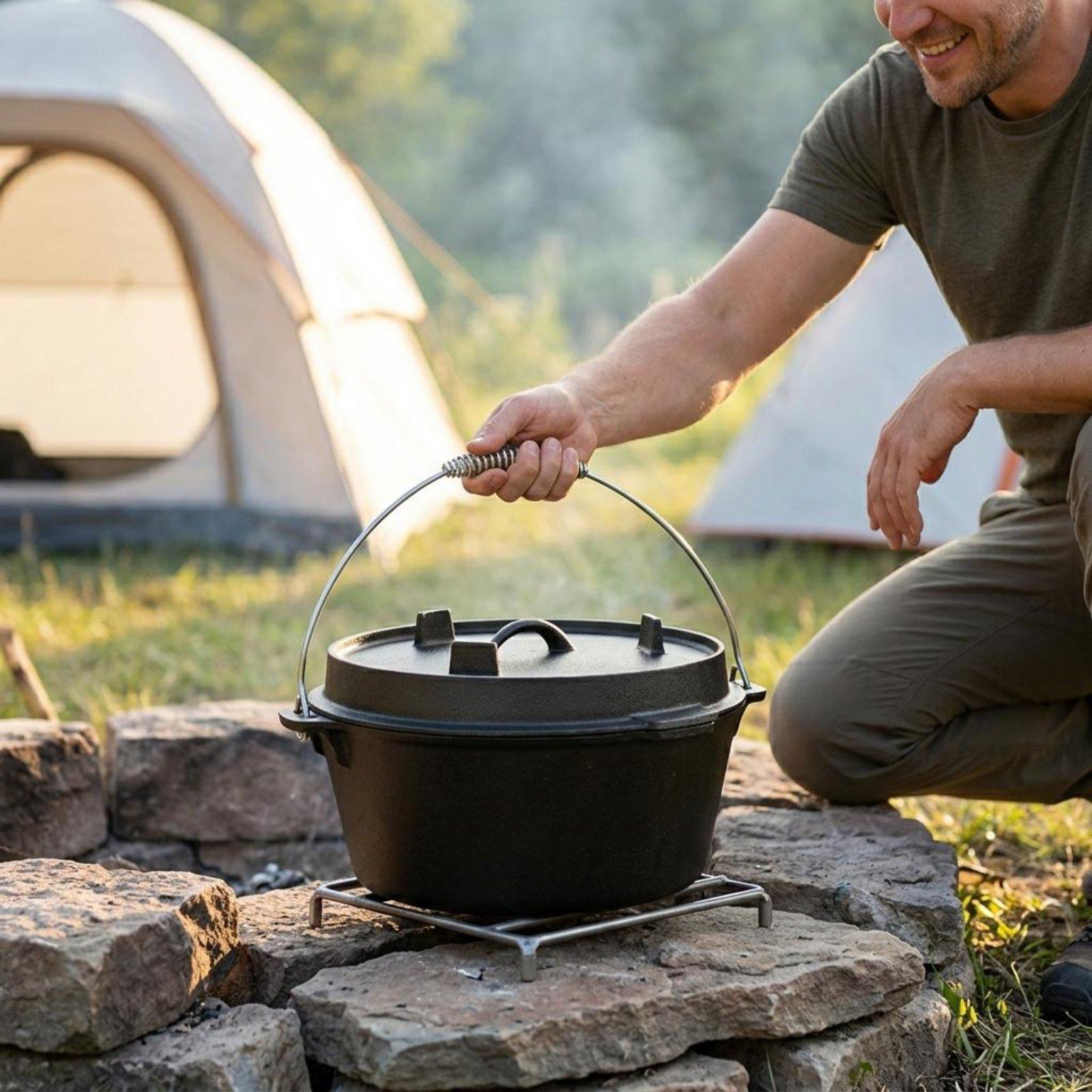캠핑용 두꺼운 주철 더치 오븐 캠프 요리 냄비 - 캠핑 - Camping Cooking Dutch Oven 리뷰 및 가격