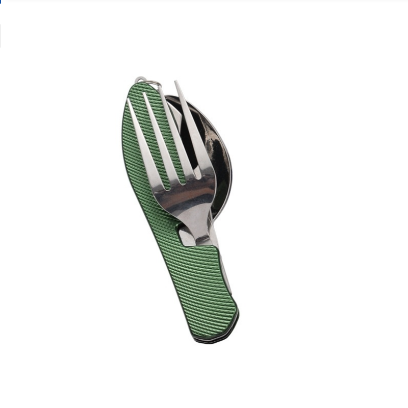 접이식 스테인리스 스틸 수저 세트, 일체형 휴대용 나이 - Camping Cooking Knife Set 리뷰 및 가격