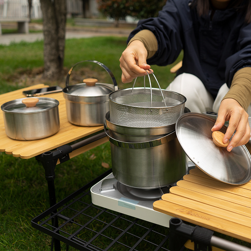 NOBANA 최신 야외 스테인레스 스틸 냄비 세트 캠핑 - Camping Cooking Hardware 리뷰 및 가격