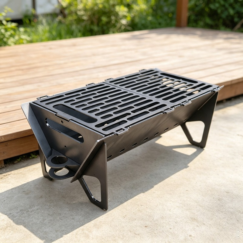 두꺼운 탄소강 그릴 접이식 휴대용 야외 캠핑 바비큐 랙 - Camp Grill Portable Folding 리뷰 및 가격