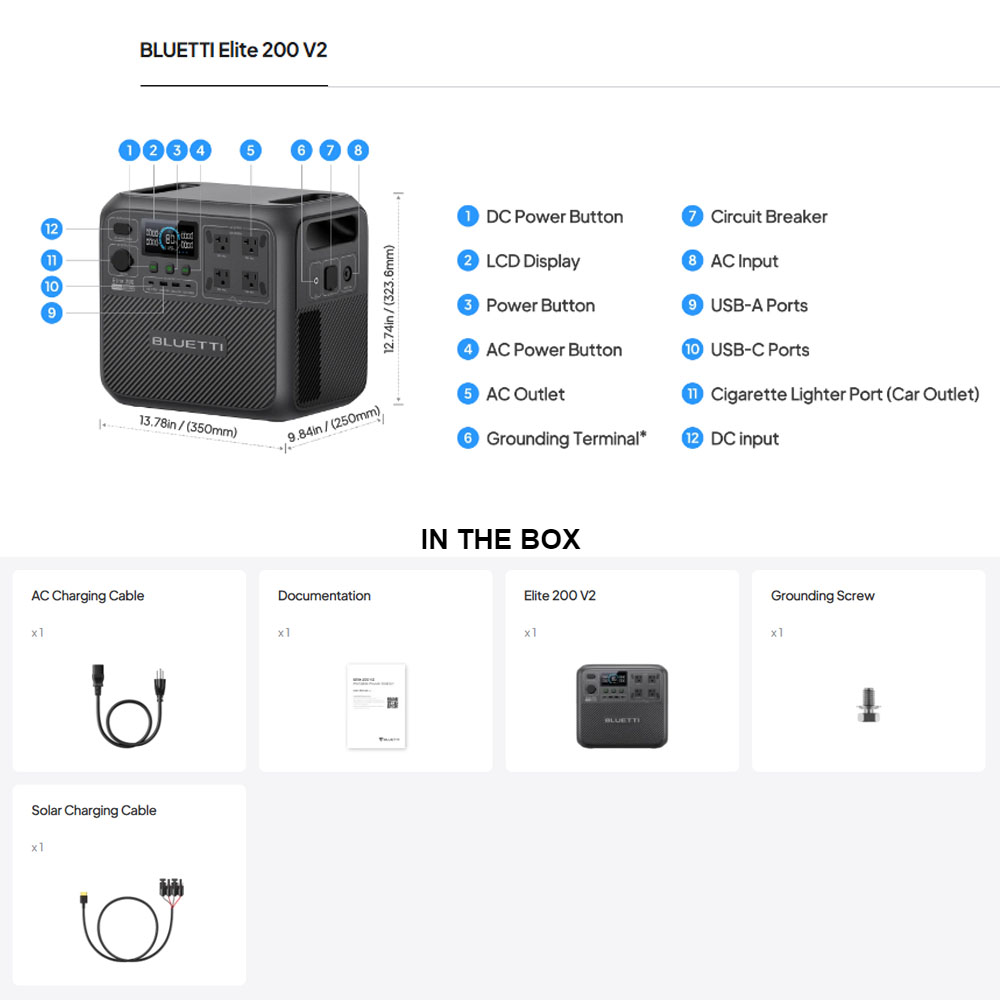 【리뉴얼】BLUETTI Elite 200 V2 휴대용  - Camping Cooking Utensils Kit 리뷰 및 가격