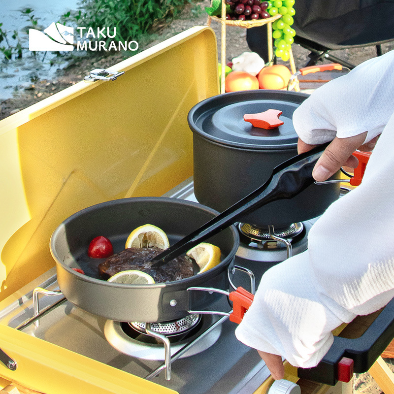 캠핑 조리기구 세트 야외용 초경량 알루미늄 냄비 주전자 - Camping Cooking Accessories Set 리뷰 및 가격
