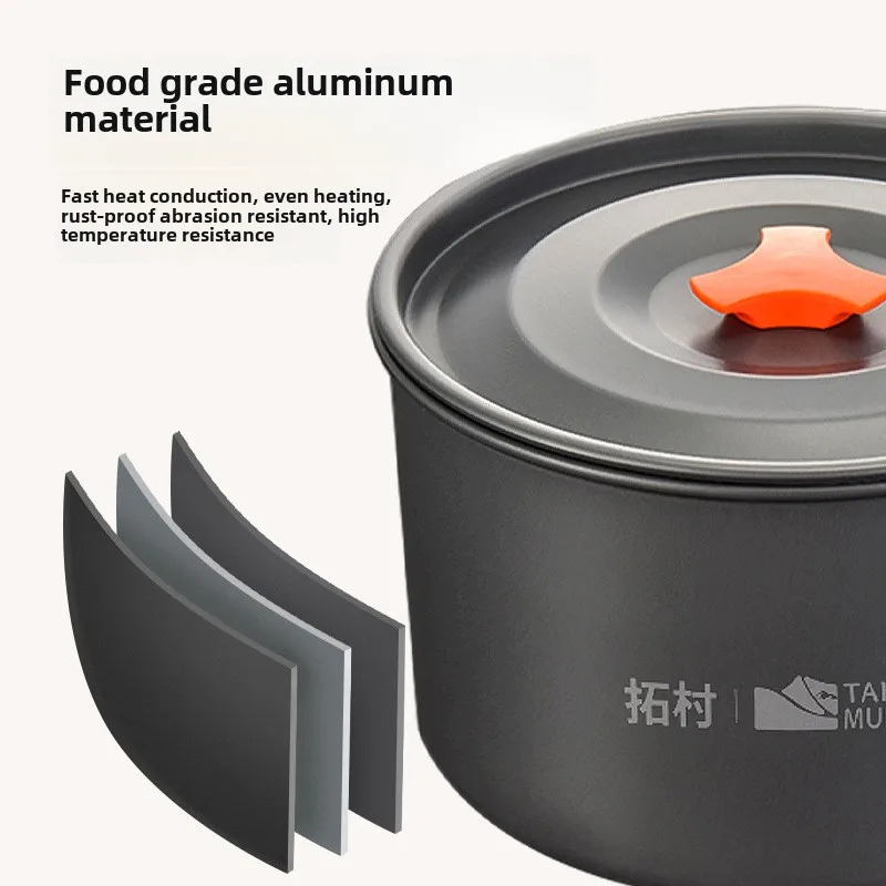 캠핑 조리기구 세트 야외용 초경량 알루미늄 냄비 주전자 - Camping Cooking Accessories Set 리뷰 및 가격