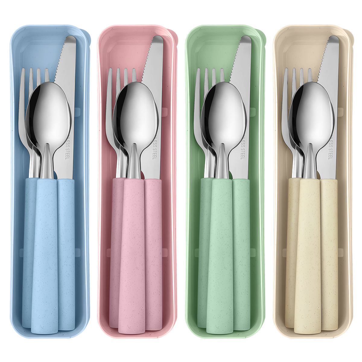 스테인리스 스틸 휴대용 나이프, 포크, 스푼 식기 세트 - Camping Cooking Knife Set 리뷰 및 가격
