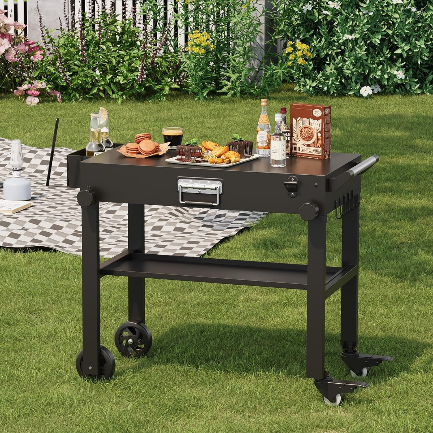 블랙스톤 그리들용 타클리키 휴대용 그릴 카트, 잠금식  - Camp Grill Portable Folding 리뷰 및 가격