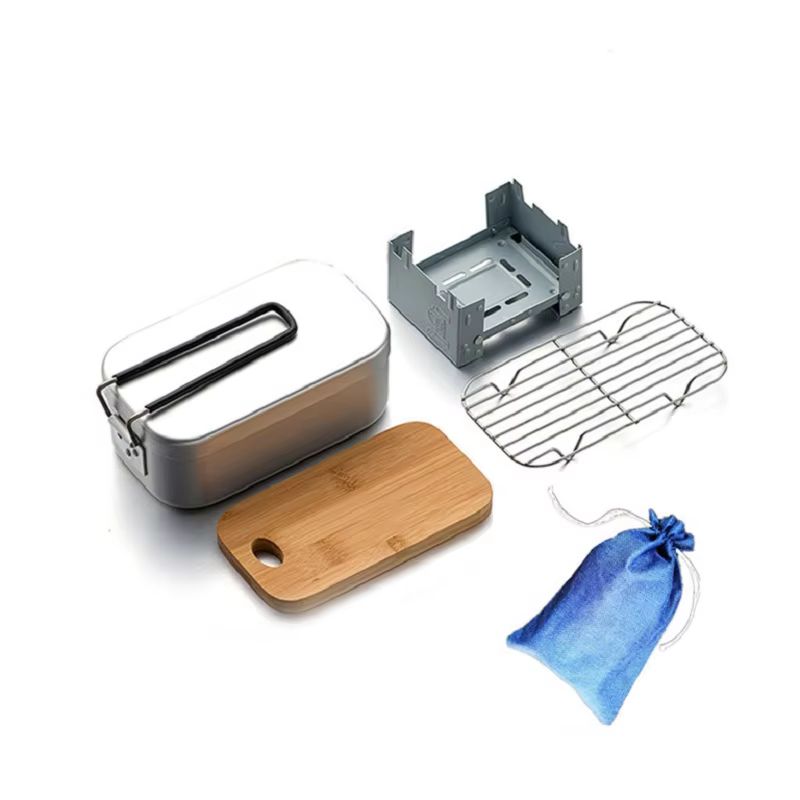 야외용 알루미늄 메스 키트, 스팀 랙 스토브 세트, 휴 - Camping Cooking Box Set 리뷰 및 가격