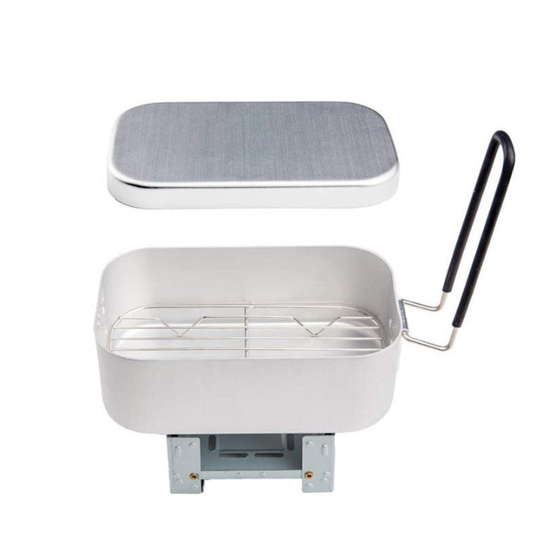 야외용 알루미늄 메스 키트, 스팀 랙 스토브 세트, 휴 - Camping Cooking Box Set 리뷰 및 가격