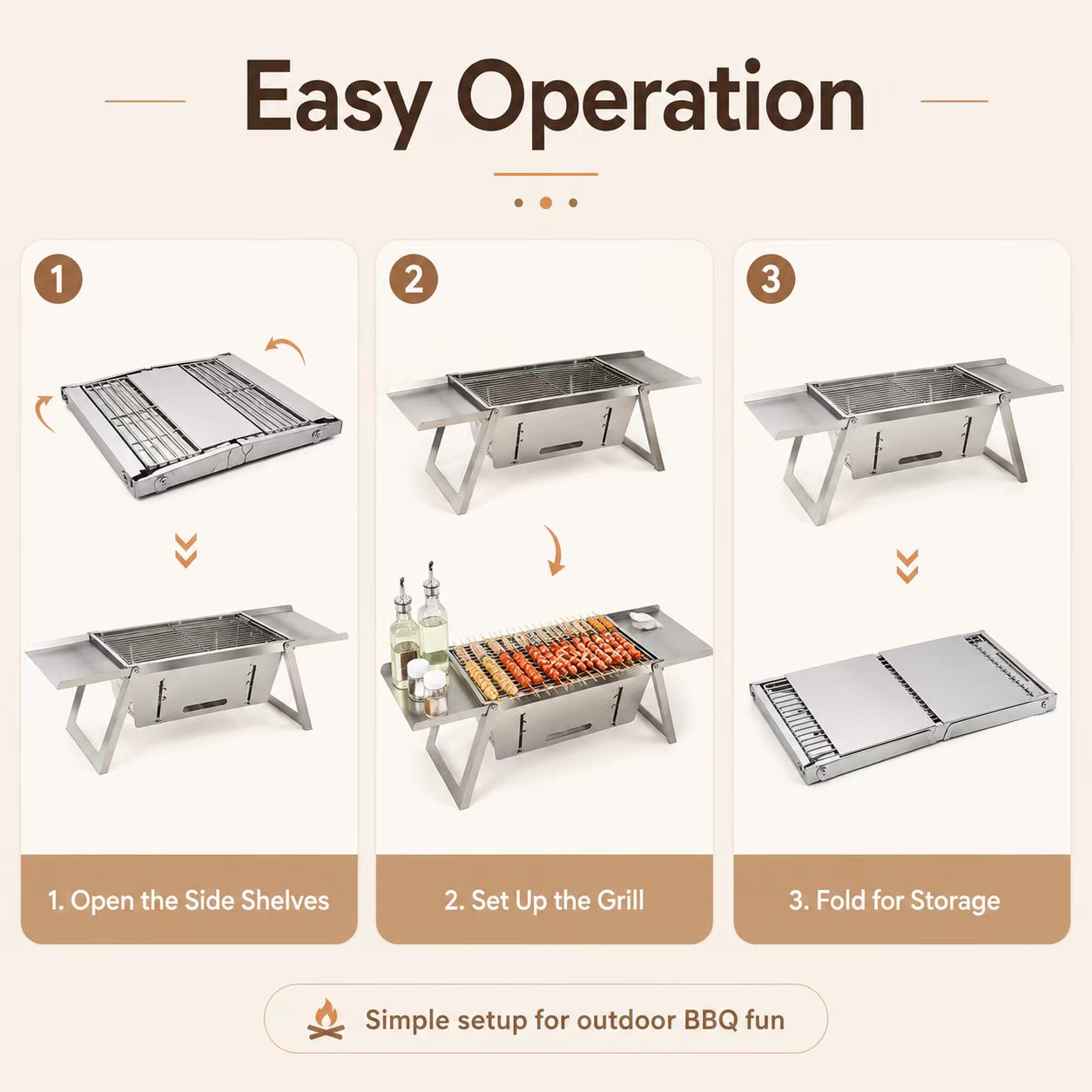 접이식 스테인리스 숯불 바베큐 그릴 휴대용 야외 바베큐 - Camp Grill Portable Folding 리뷰 및 가격